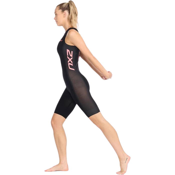 2024 2XU Womens Propel Swimskin WT6659d - Black / Hyper Coral